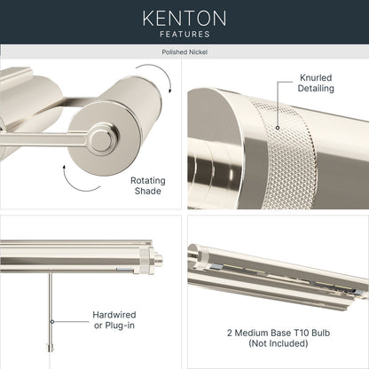 KICHLER 52815PN Kenton Two Light Picture Light