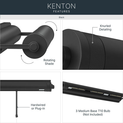 KICHLER 52816BK Kenton Three Light Picture Light