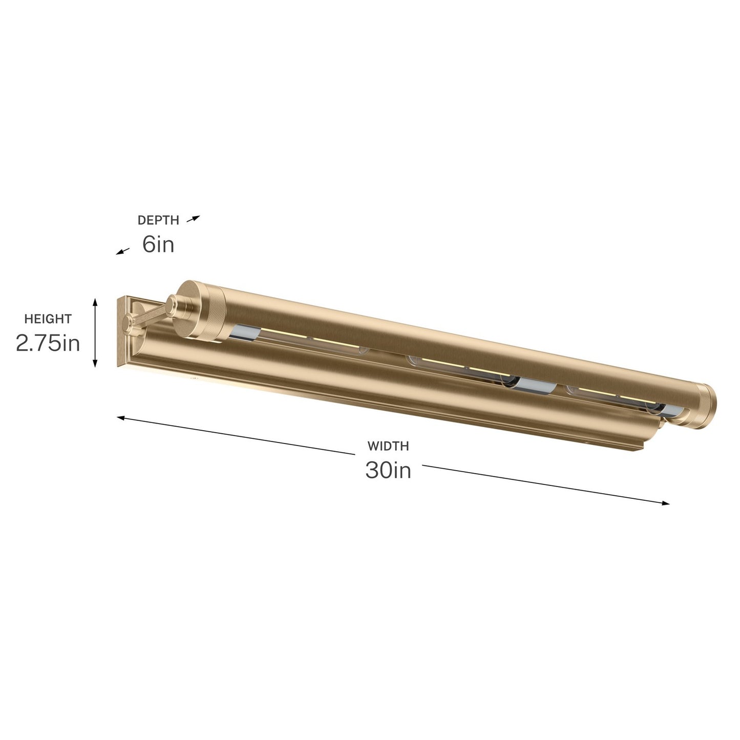 KICHLER 52816CPZ Kenton Three Light Picture Light
