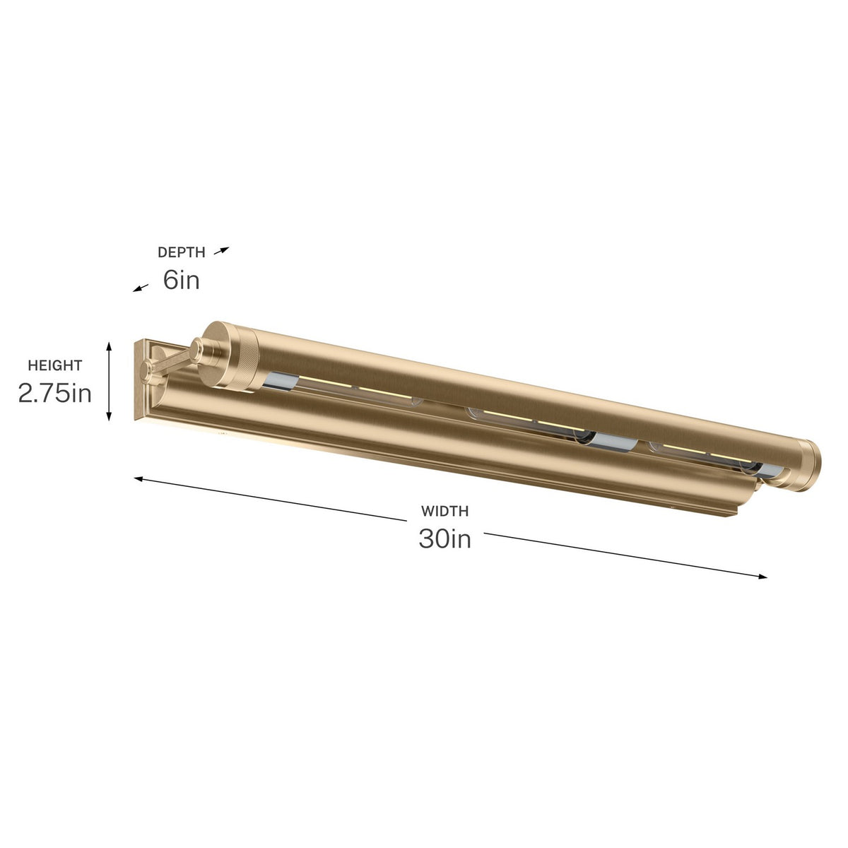 KICHLER 52816CPZ Kenton Three Light Picture Light