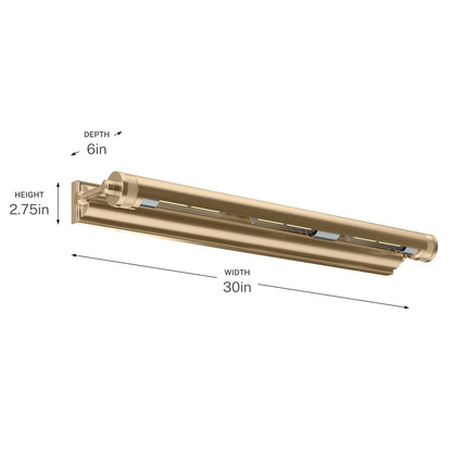 KICHLER 52816CPZ Kenton Three Light Picture Light
