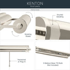 KICHLER 52816PN Kenton Three Light Picture Light