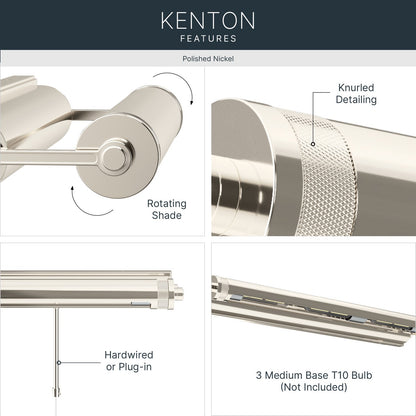 KICHLER 52816PN Kenton Three Light Picture Light