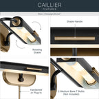 KICHLER 52818BK Caillier Two Light Picture Light