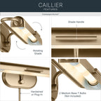 KICHLER 52818CPZ Caillier Two Light Picture Light