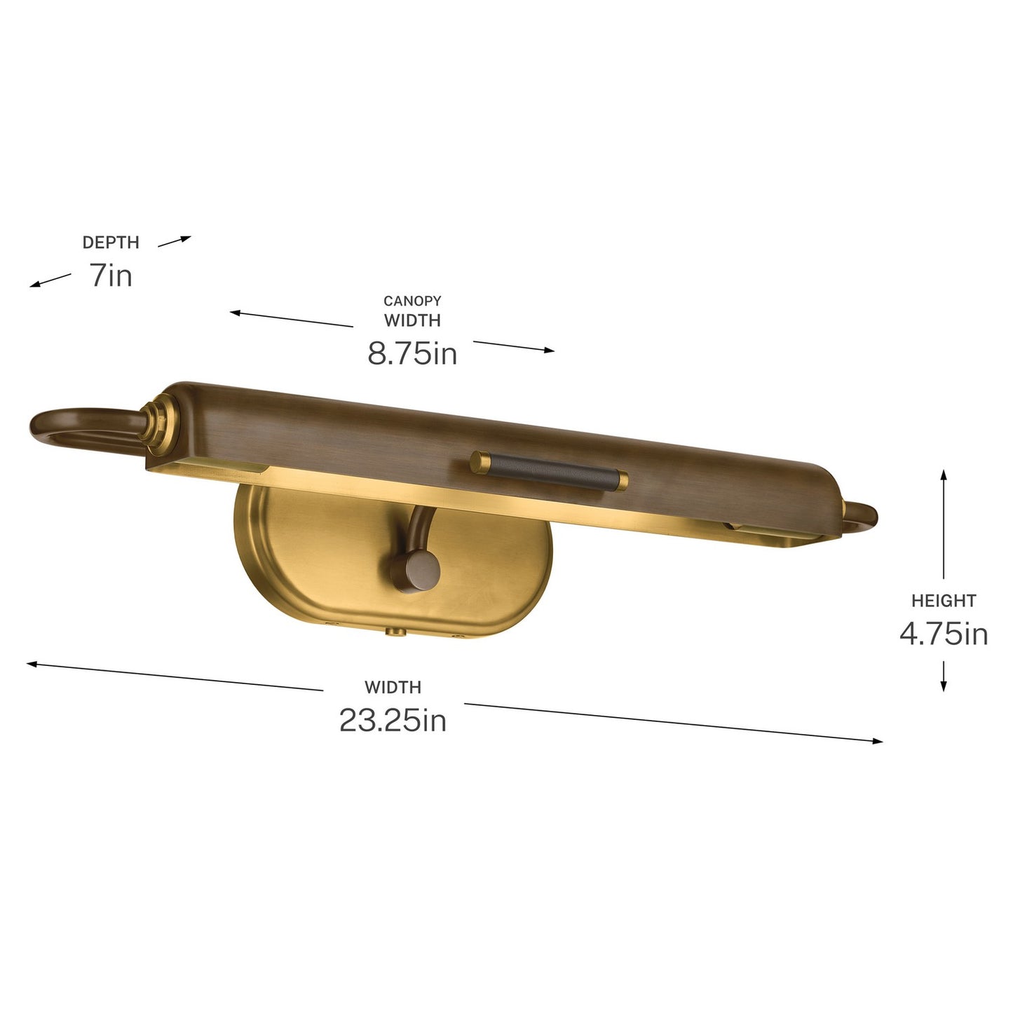 KICHLER 52818LBZ Caillier Two Light Picture Light