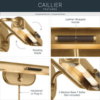 KICHLER 52818LBR Caillier Two Light Picture Light