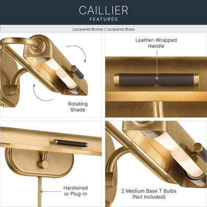 KICHLER 52818LBR Caillier Two Light Picture Light