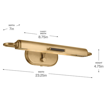 KICHLER 52818LBR Caillier Two Light Picture Light
