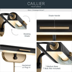 KICHLER 52819BK Caillier One Light Picture Light
