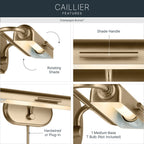 KICHLER 52819CPZ Caillier One Light Picture Light