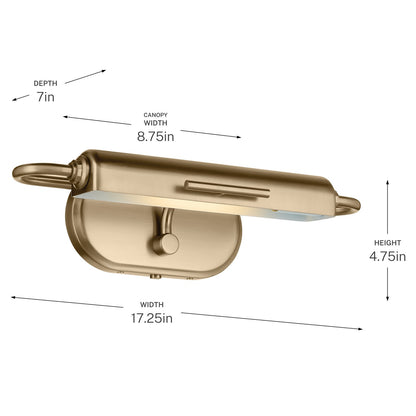 KICHLER 52819CPZ Caillier One Light Picture Light