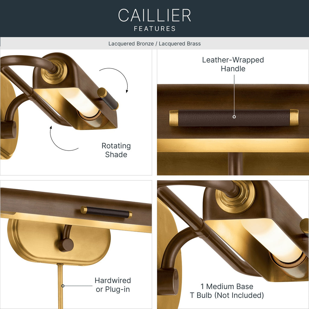 KICHLER 52819LBZ Caillier One Light Picture Light