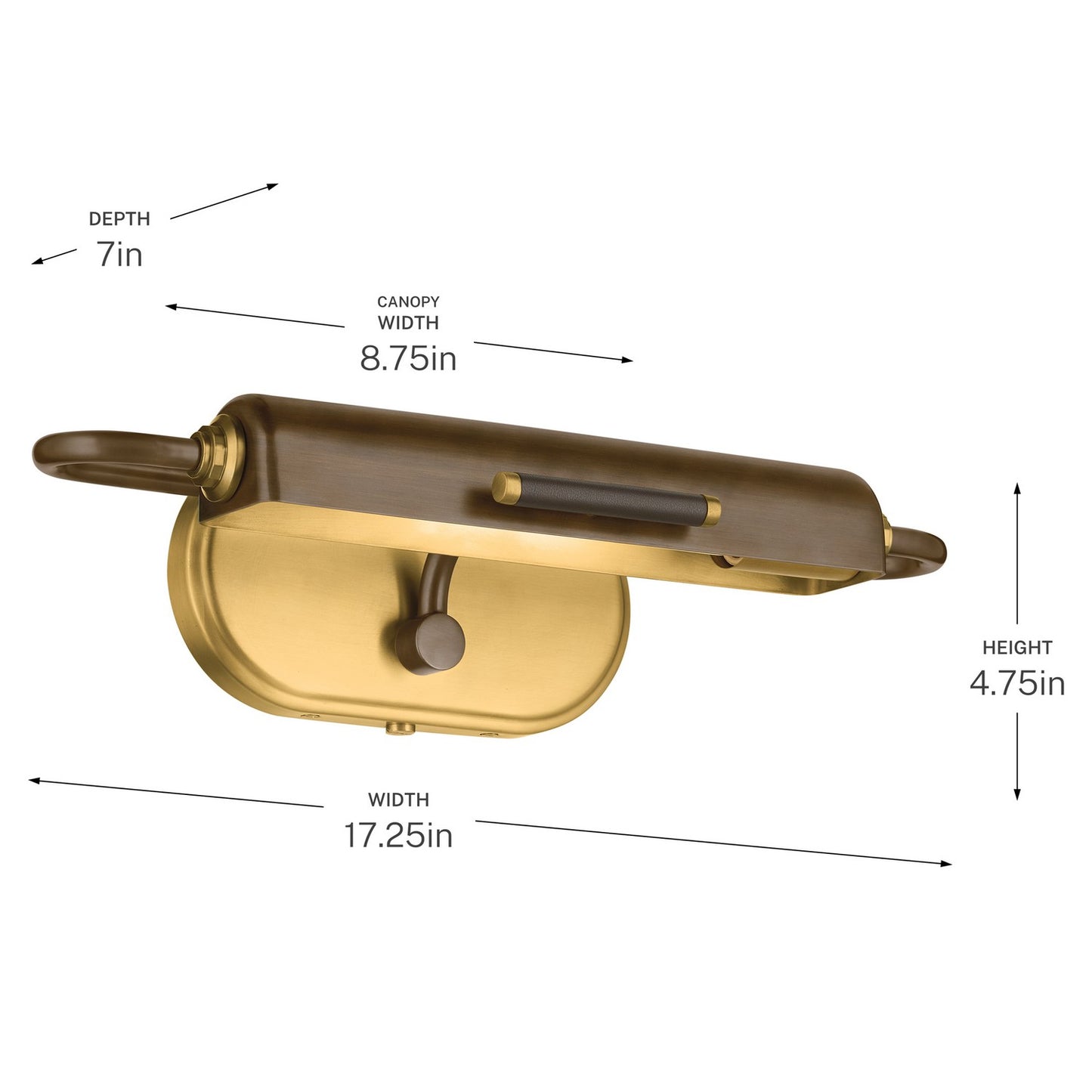 KICHLER 52819LBZ Caillier One Light Picture Light
