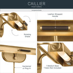 KICHLER 52819LBR Caillier One Light Picture Light