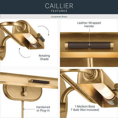 KICHLER 52819LBR Caillier One Light Picture Light