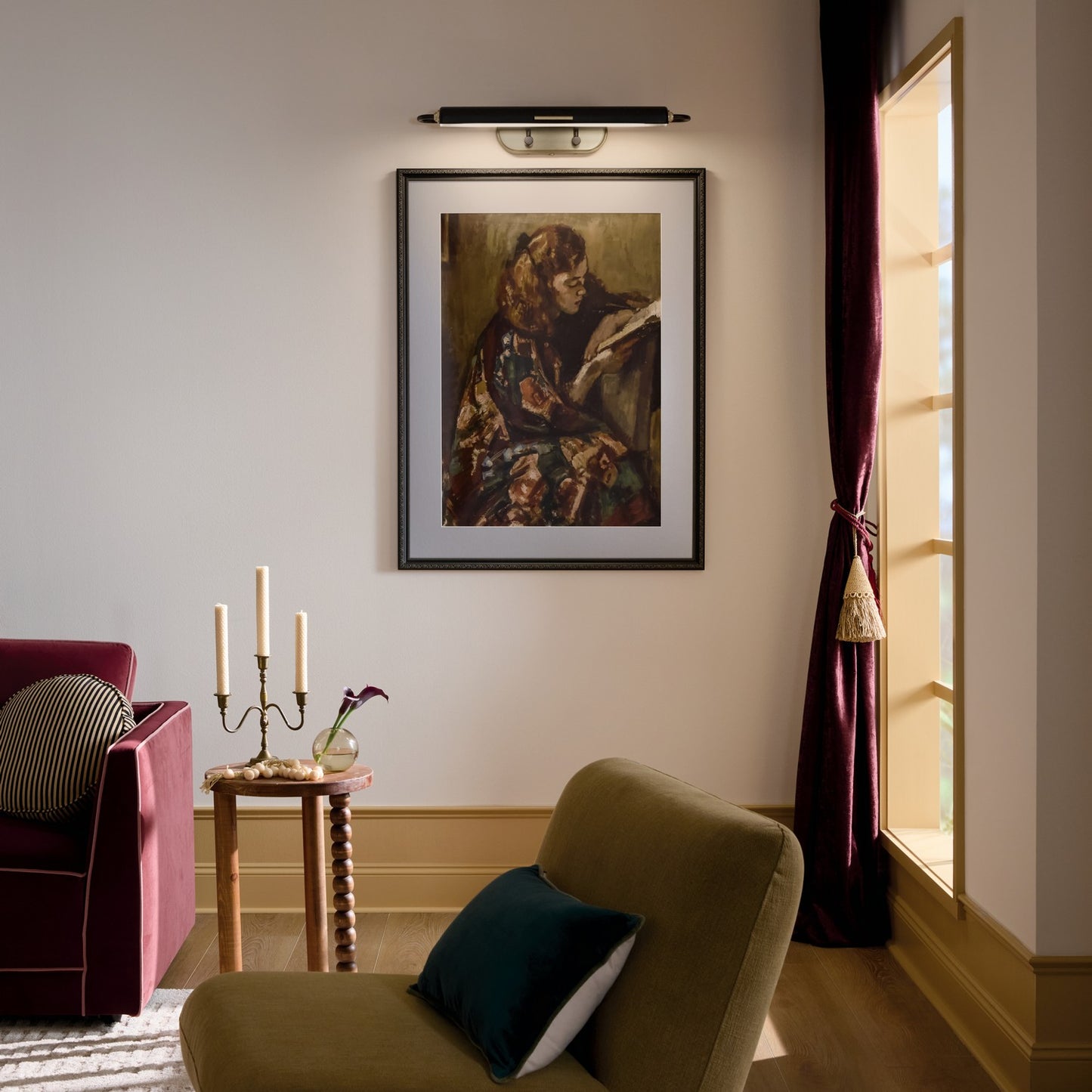 KICHLER 52820BK Caillier Two Light Picture Light