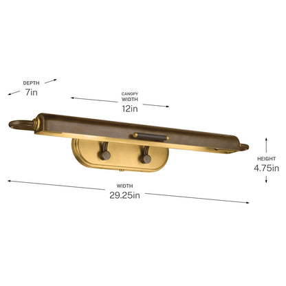 KICHLER 52820LBZ Caillier Two Light Picture Light