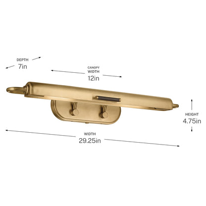 KICHLER 52820LBR Caillier Two Light Picture Light
