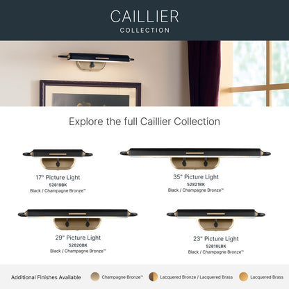 KICHLER 52821BK Caillier Three Light Picture Light