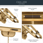 KICHLER 52821LBR Caillier Three Light Picture Light