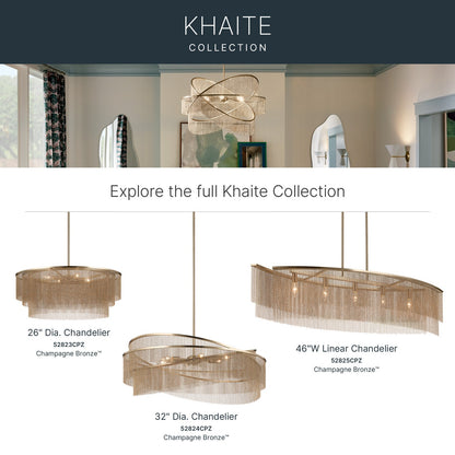 KICHLER 52823CPZ Khaite Four Light Chandelier