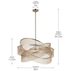 KICHLER 52824CPZ Khaite Six Light Chandelier