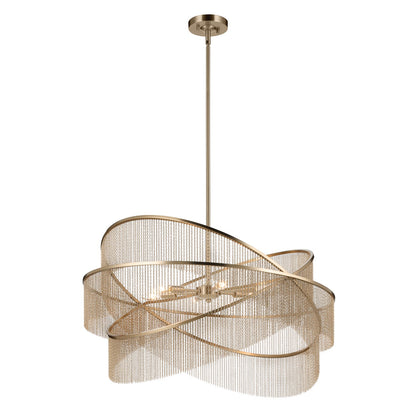 KICHLER 52824CPZ Khaite Six Light Chandelier