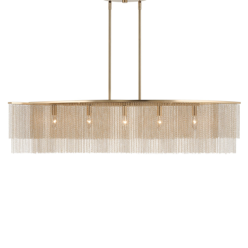 KICHLER 52825CPZ Khaite Five Light Linear Chandelier