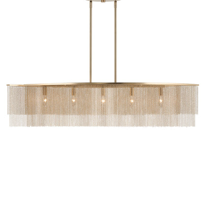 KICHLER 52825CPZ Khaite Five Light Linear Chandelier