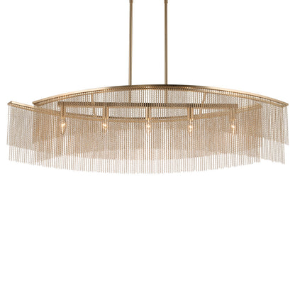 KICHLER 52825CPZ Khaite Five Light Linear Chandelier
