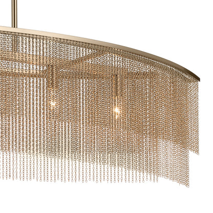 KICHLER 52825CPZ Khaite Five Light Linear Chandelier
