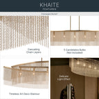 KICHLER 52825CPZ Khaite Five Light Linear Chandelier