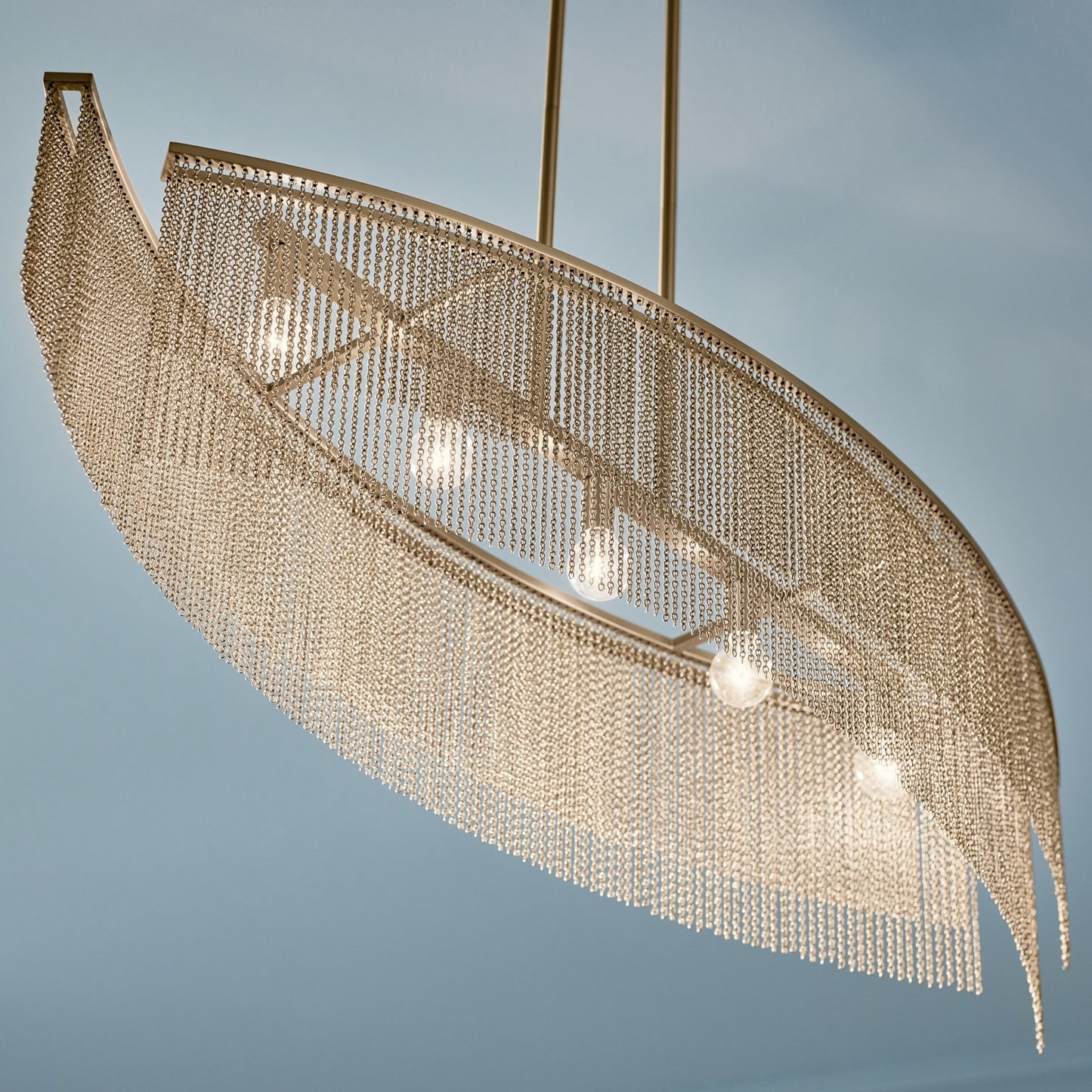 KICHLER 52825CPZ Khaite Five Light Linear Chandelier