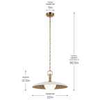 KICHLER 52835WH Kurio One Light Pendant