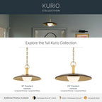 KICHLER 52835LBZ Kurio One Light Pendant