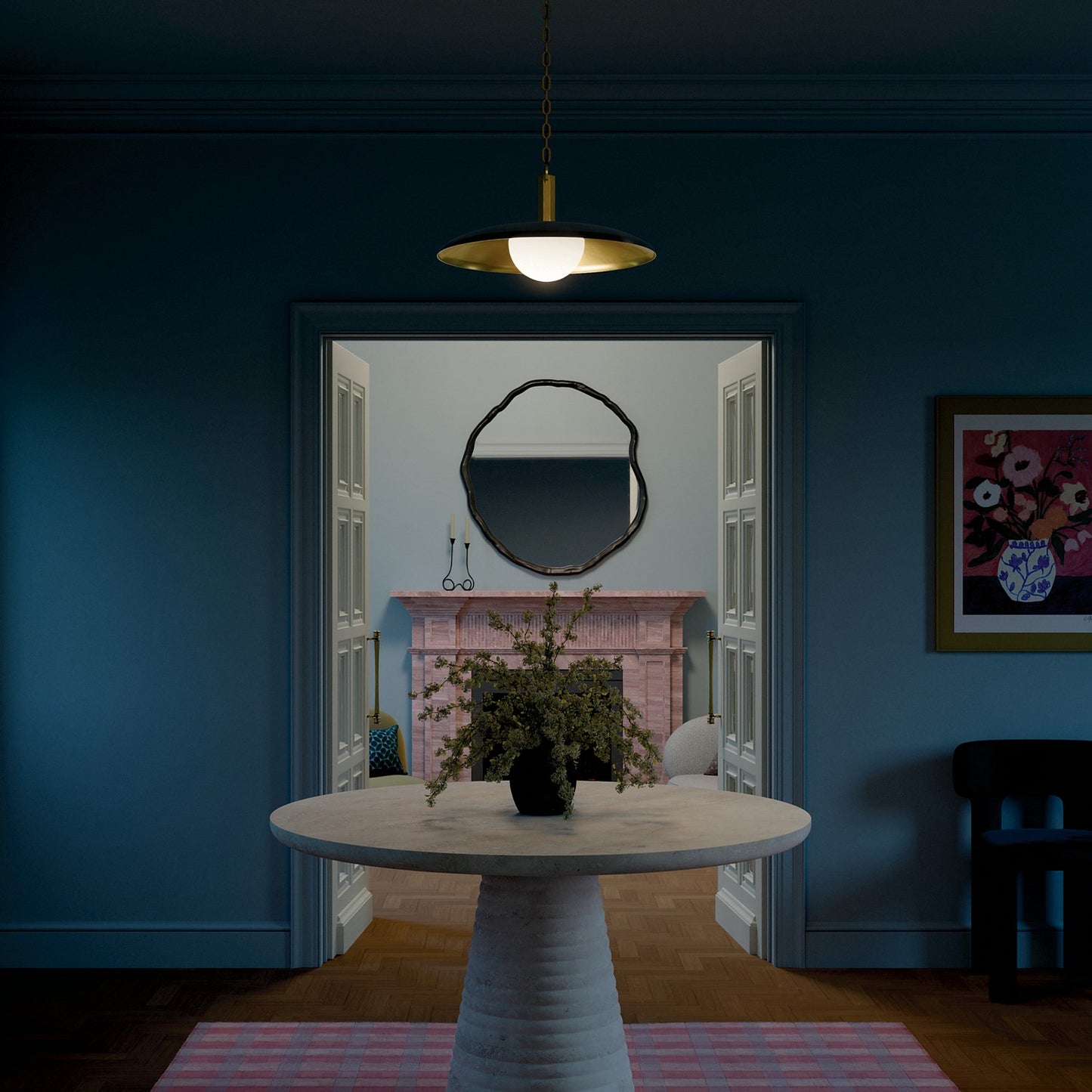 KICHLER 52835LBZ Kurio One Light Pendant
