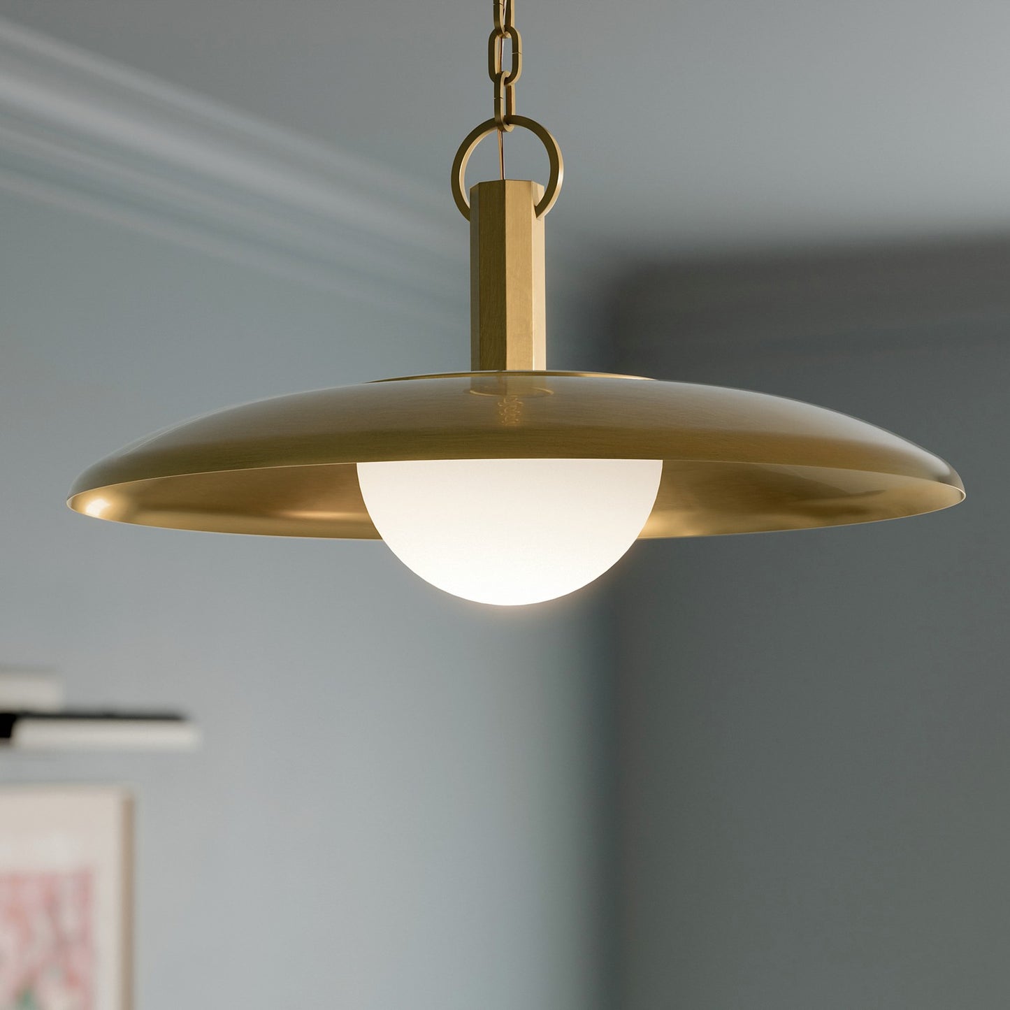 KICHLER 52835LBR Kurio One Light Pendant