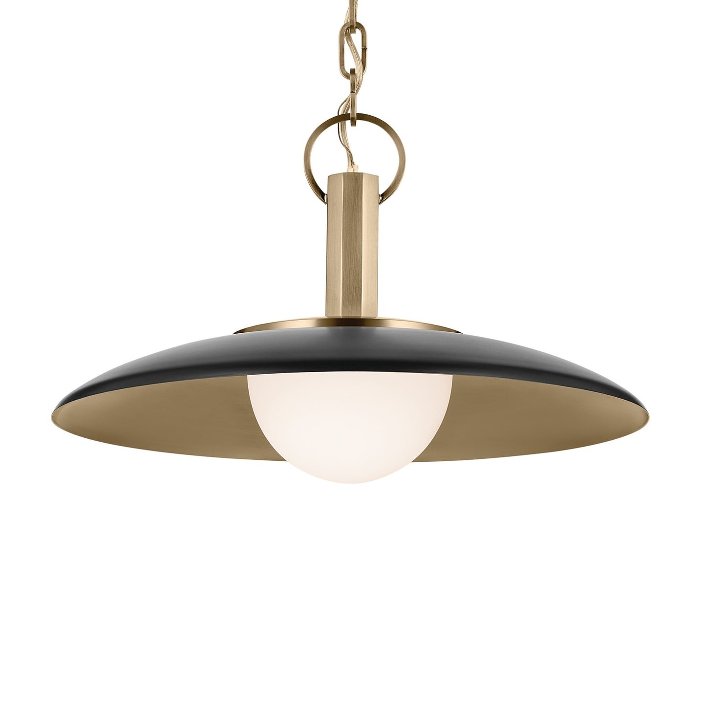 KICHLER 52834BK Kurio One Light Pendant