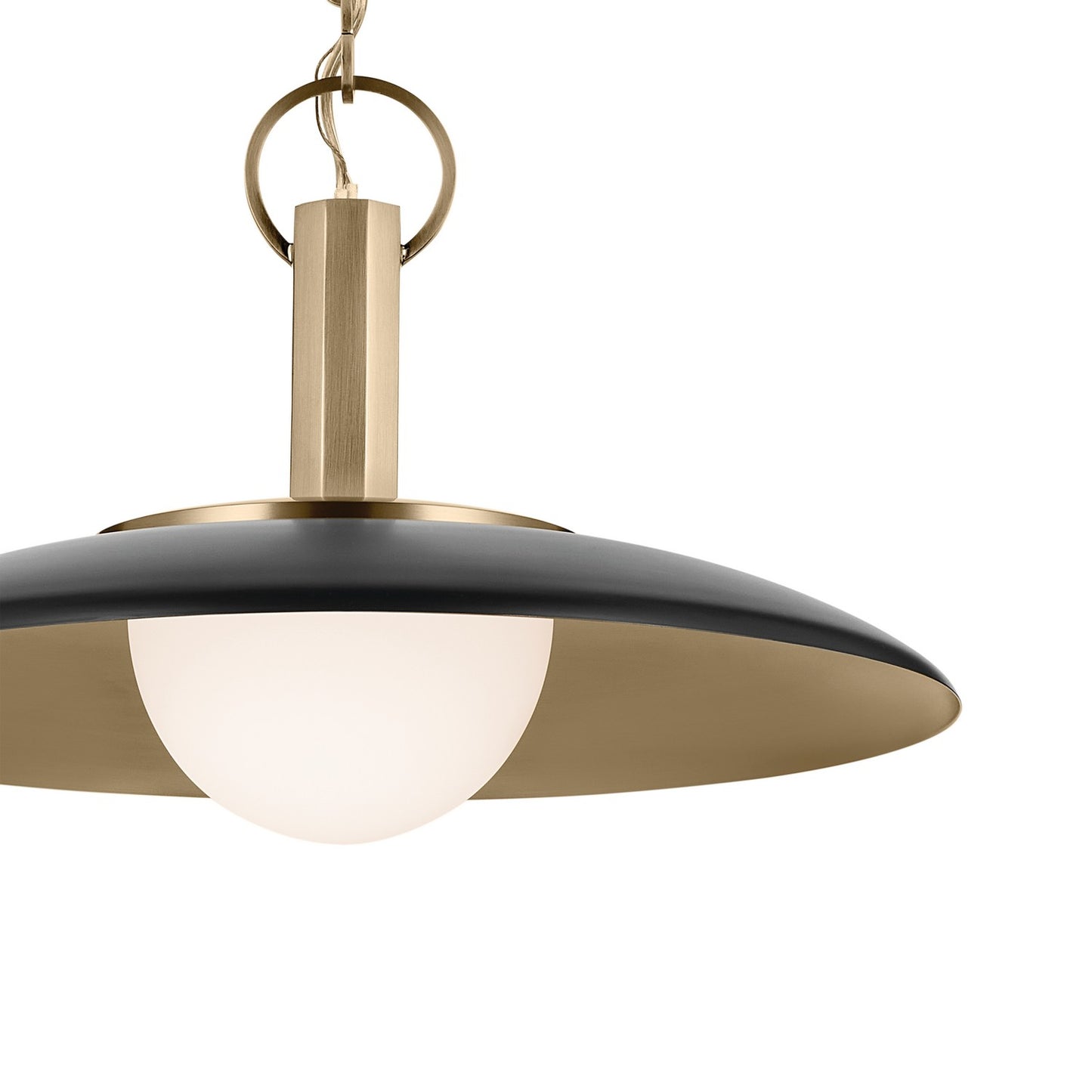 KICHLER 52834BK Kurio One Light Pendant