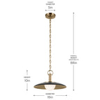 KICHLER 52834BK Kurio One Light Pendant