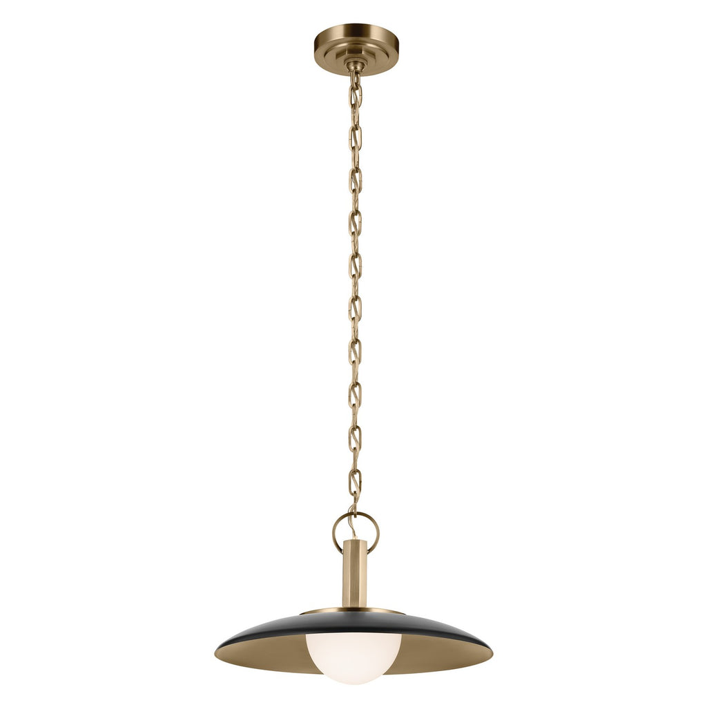 KICHLER 52834BK Kurio One Light Pendant