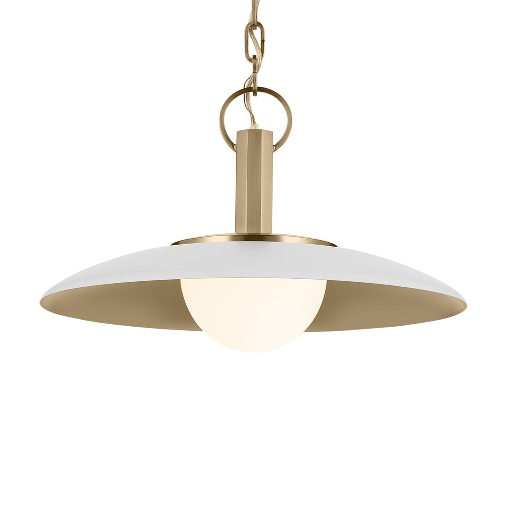 KICHLER 52834WH Kurio One Light Pendant
