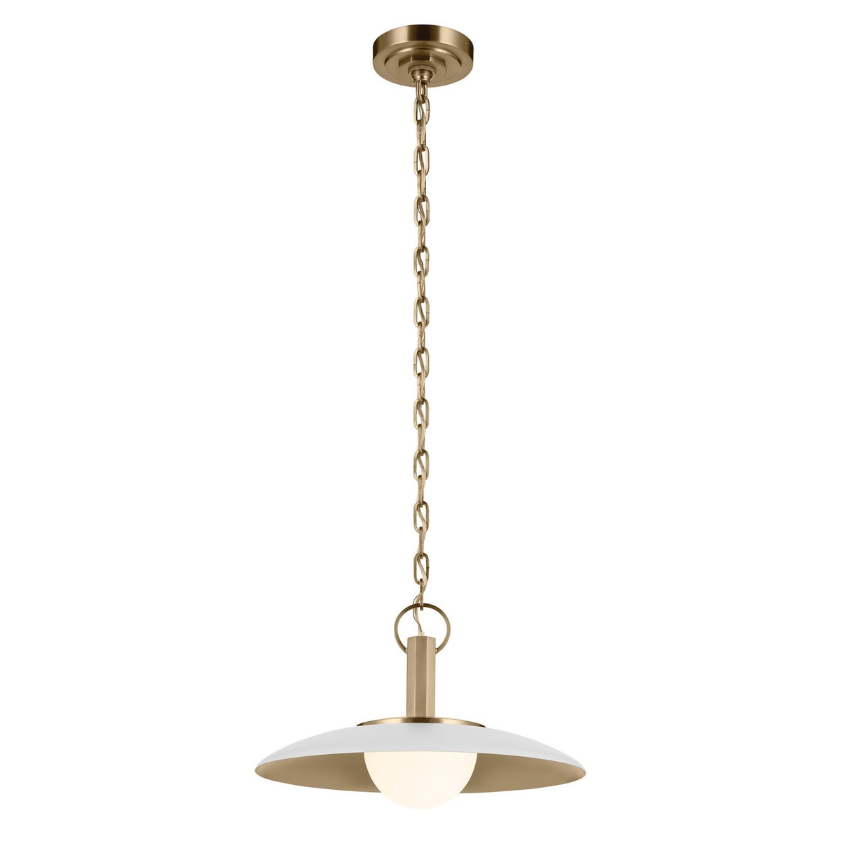 KICHLER 52834WH Kurio One Light Pendant
