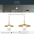 KICHLER 52834LBR Kurio One Light Pendant
