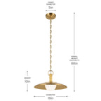 KICHLER 52834LBR Kurio One Light Pendant