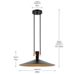 KICHLER 52833BKLED Tenon One Light Pendant