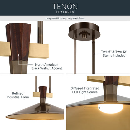 KICHLER 52833LBZLED Tenon One Light Pendant
