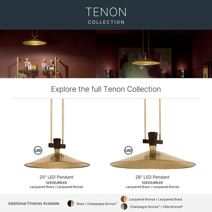 KICHLER 52833LBRLED Tenon One Light Pendant