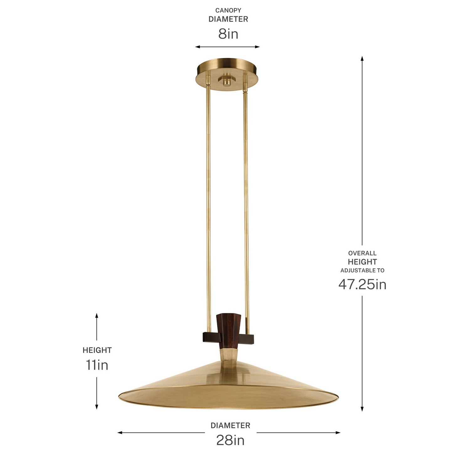KICHLER 52833LBRLED Tenon One Light Pendant